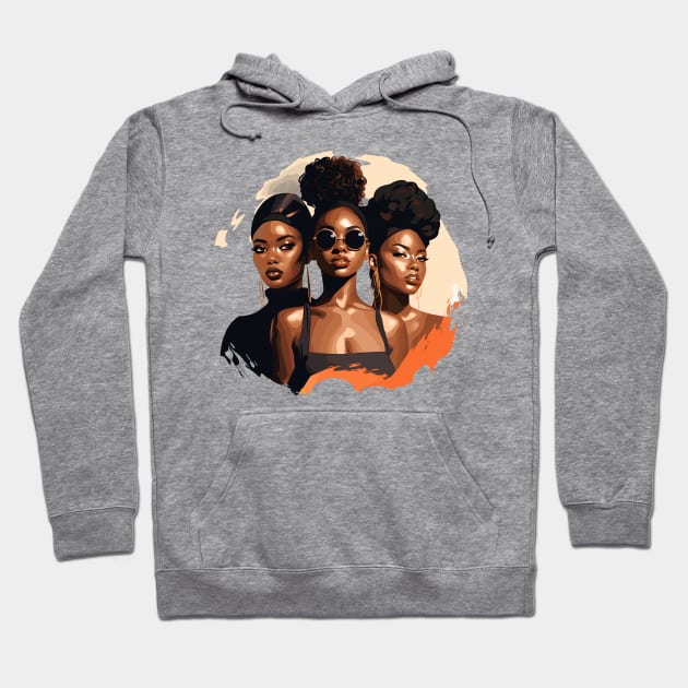 Melanin Drippin' Sistas Hoodie by Graceful Designs